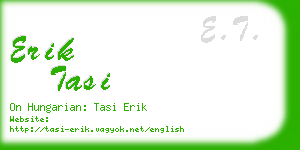 erik tasi business card